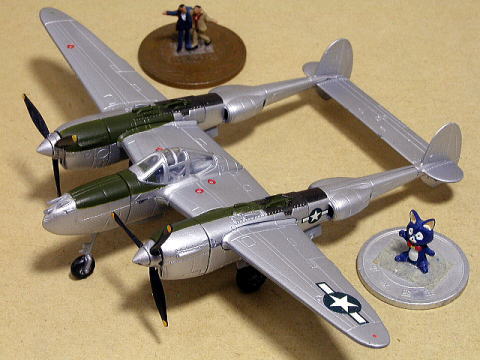 ロッキード P-38 L ライトニング ＆ F-5E偵察機 ウイングクラブコレクション L バンダイ